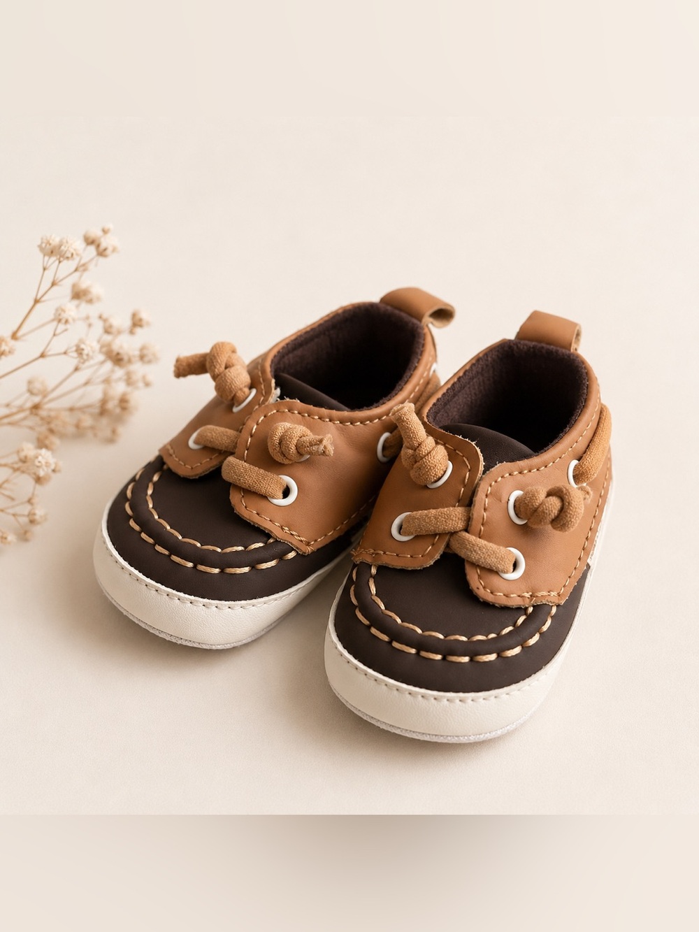 Sperry Brown & Tan Infant Boat Shoes - Soft Sole
